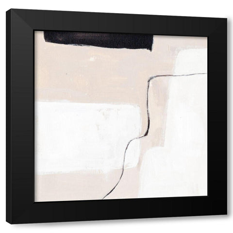 Beach Bricks III Black Modern Wood Framed Art Print with Double Matting by Wang, Melissa