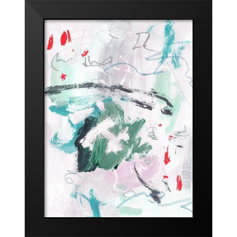 Rouge Splash I Black Modern Wood Framed Art Print by Wang, Melissa