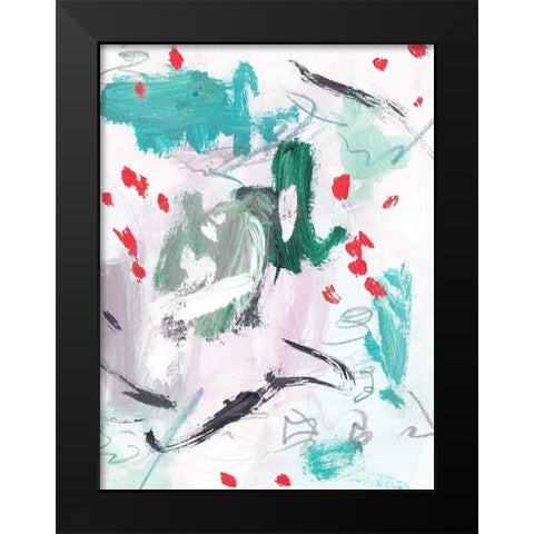 Rouge Splash III Black Modern Wood Framed Art Print by Wang, Melissa