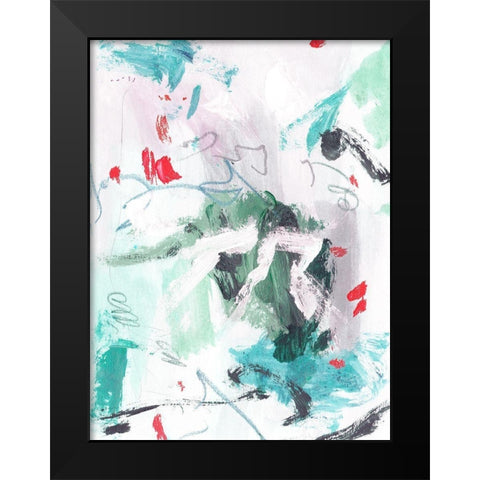 Rouge Splash IV Black Modern Wood Framed Art Print by Wang, Melissa