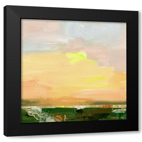 Wetland Sunrise II Black Modern Wood Framed Art Print with Double Matting by Wang, Melissa