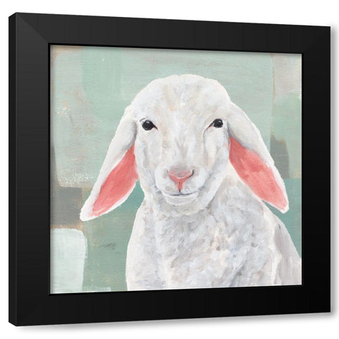 Cotton Ball I Black Modern Wood Framed Art Print by Warren, Annie