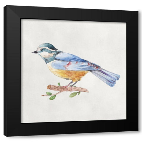 Bird Sketch V Black Modern Wood Framed Art Print with Double Matting by Wang, Melissa