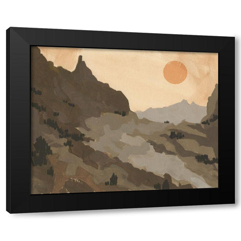 Thunder Rock I Black Modern Wood Framed Art Print with Double Matting by Green, Jacob