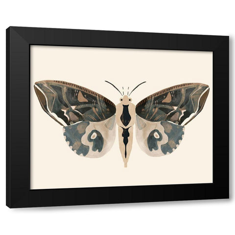 Neutral Moth II Black Modern Wood Framed Art Print by Barnes, Victoria