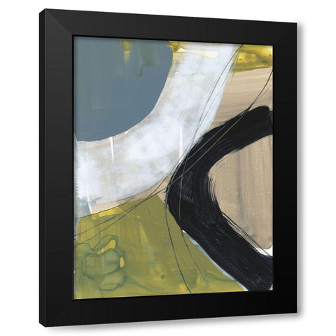 Intersecting Arcs I Black Modern Wood Framed Art Print by Goldberger, Jennifer