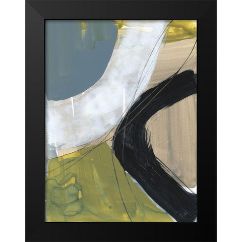 Intersecting Arcs I Black Modern Wood Framed Art Print by Goldberger, Jennifer