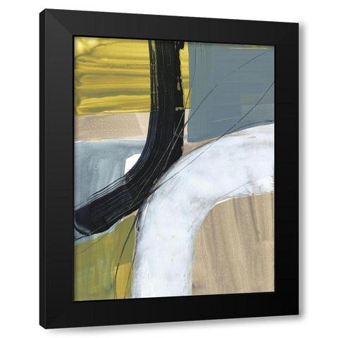 Intersecting Arcs II Black Modern Wood Framed Art Print with Double Matting by Goldberger, Jennifer