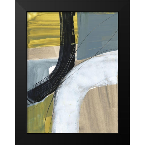 Intersecting Arcs II Black Modern Wood Framed Art Print by Goldberger, Jennifer