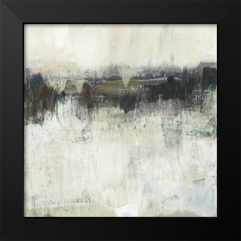 Neutral Horizon Line I Black Modern Wood Framed Art Print by Goldberger, Jennifer