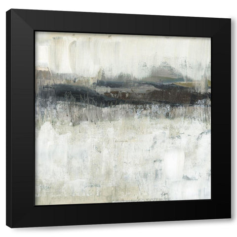 Neutral Horizon Line II Black Modern Wood Framed Art Print by Goldberger, Jennifer