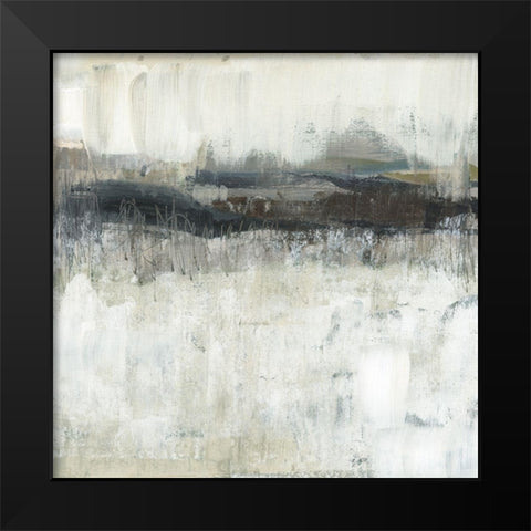 Neutral Horizon Line II Black Modern Wood Framed Art Print by Goldberger, Jennifer