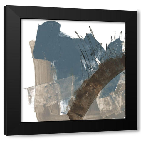 Neutral Arc I Black Modern Wood Framed Art Print with Double Matting by Goldberger, Jennifer