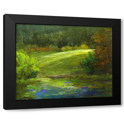 Horsepark at Woodside Black Modern Wood Framed Art Print by Finch, Sheila