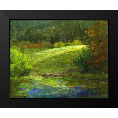 Horsepark at Woodside Black Modern Wood Framed Art Print by Finch, Sheila