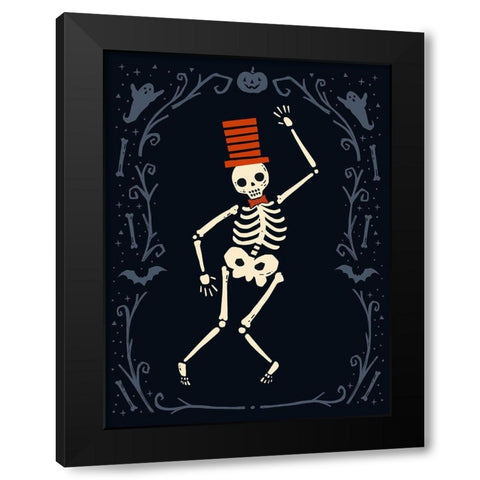 Skeleton Crew II Black Modern Wood Framed Art Print by Barnes, Victoria