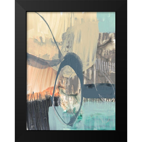 Sorbet Abstract I Black Modern Wood Framed Art Print by Goldberger, Jennifer