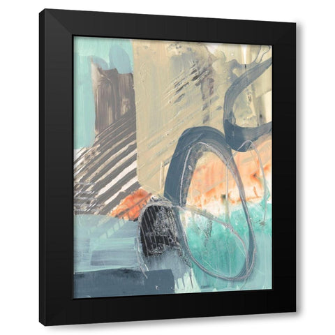 Sorbet Abstract II Black Modern Wood Framed Art Print by Goldberger, Jennifer