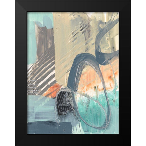 Sorbet Abstract II Black Modern Wood Framed Art Print by Goldberger, Jennifer