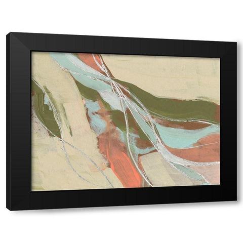 Pastel Waves I Black Modern Wood Framed Art Print with Double Matting by Goldberger, Jennifer