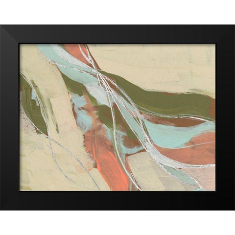 Pastel Waves I Black Modern Wood Framed Art Print by Goldberger, Jennifer