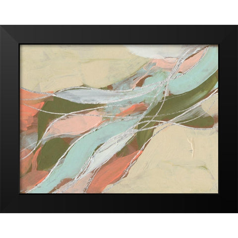 Pastel Waves II Black Modern Wood Framed Art Print by Goldberger, Jennifer