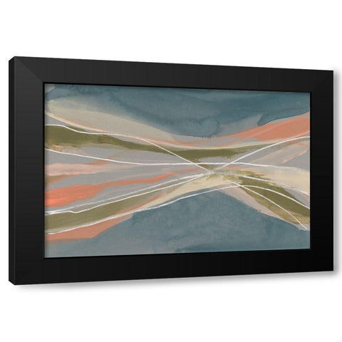 Pastel Undulation I Black Modern Wood Framed Art Print with Double Matting by Goldberger, Jennifer