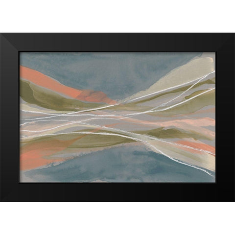 Pastel Undulation II Black Modern Wood Framed Art Print by Goldberger, Jennifer