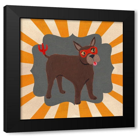 Halloween Carnival II Black Modern Wood Framed Art Print with Double Matting by Vess, June Erica