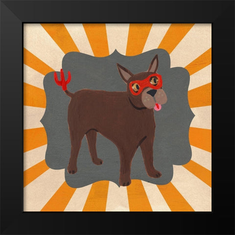 Halloween Carnival II Black Modern Wood Framed Art Print by Vess, June Erica