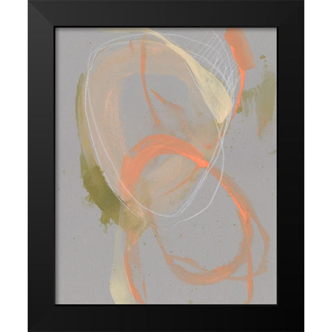 Pastel Loops II Black Modern Wood Framed Art Print by Goldberger, Jennifer