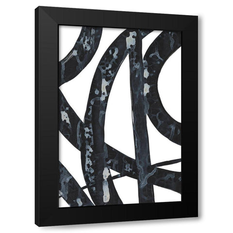 Onyx Tracery I Black Modern Wood Framed Art Print by Stramel, Renee W.