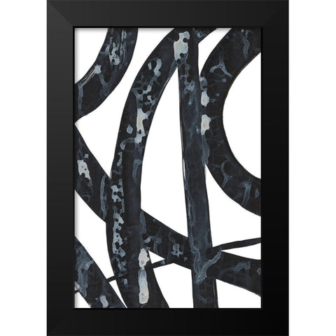 Onyx Tracery I Black Modern Wood Framed Art Print by Stramel, Renee W.