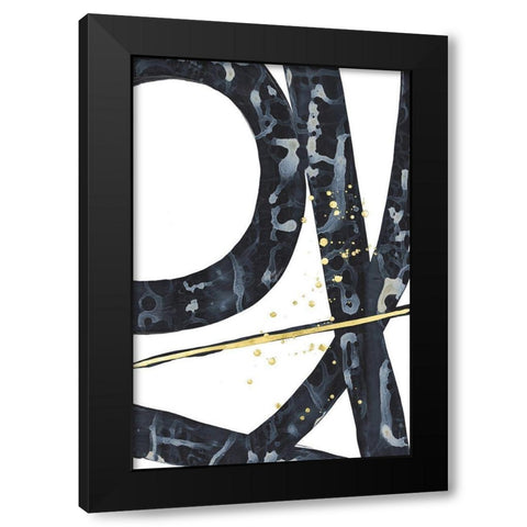Onyx Tracery II Black Modern Wood Framed Art Print with Double Matting by Stramel, Renee W.