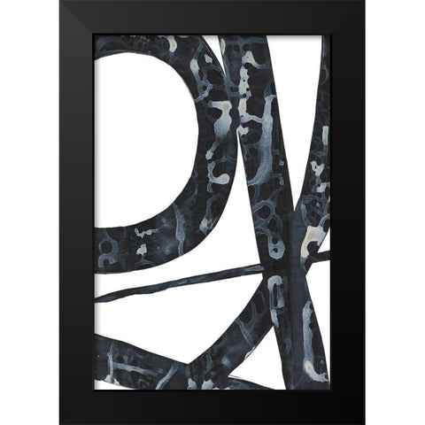 Onyx Tracery II Black Modern Wood Framed Art Print by Stramel, Renee W.