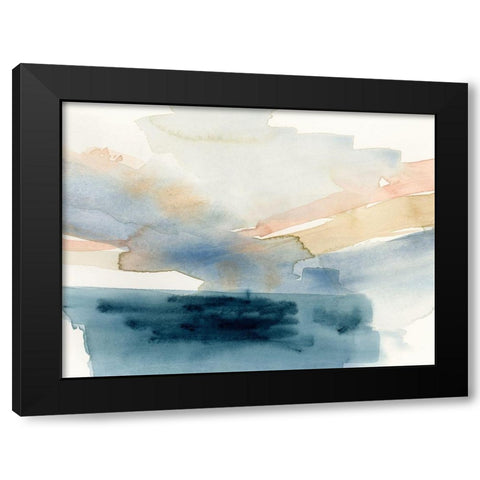 Watercolor Swathe II Black Modern Wood Framed Art Print with Double Matting by Barnes, Victoria