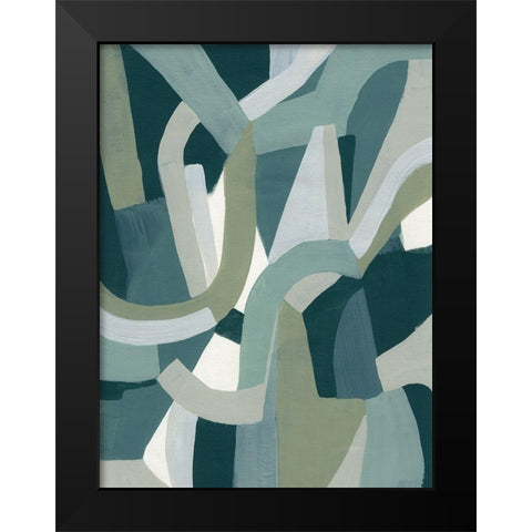 Limestone Puzzle I Black Modern Wood Framed Art Print by Vess, June Erica