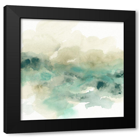 Mountain Haze I Black Modern Wood Framed Art Print by Vess, June Erica