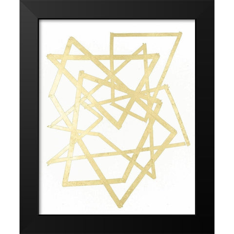 Golden Techno II Black Modern Wood Framed Art Print by Lam, Vanna