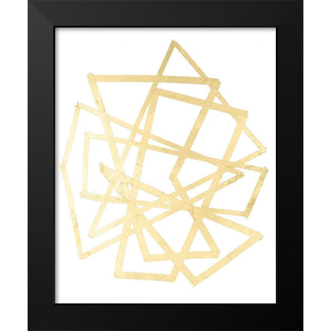 Golden Techno IV Black Modern Wood Framed Art Print by Lam, Vanna