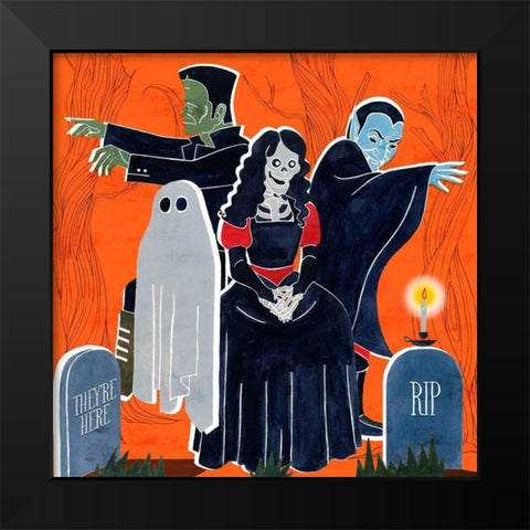 Graveyard Gang I Black Modern Wood Framed Art Print by Popp, Grace