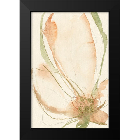 Petal Sketches I Black Modern Wood Framed Art Print by Goldberger, Jennifer