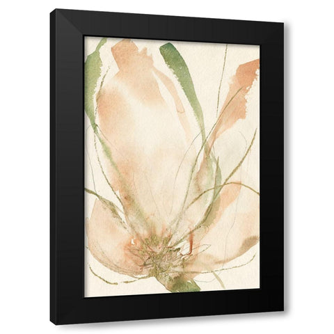 Petal Sketches II Black Modern Wood Framed Art Print with Double Matting by Goldberger, Jennifer