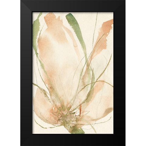 Petal Sketches II Black Modern Wood Framed Art Print by Goldberger, Jennifer