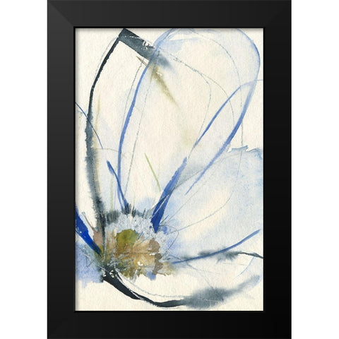 Cobalt and Paynes Petals II Black Modern Wood Framed Art Print by Goldberger, Jennifer