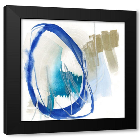 Cobalt Surround I Black Modern Wood Framed Art Print with Double Matting by Goldberger, Jennifer