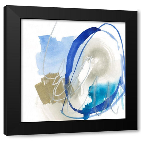 Cobalt Surround II Black Modern Wood Framed Art Print with Double Matting by Goldberger, Jennifer