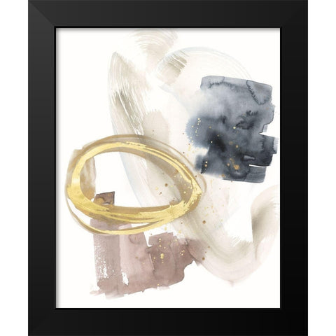 Golden Ring I Black Modern Wood Framed Art Print by Goldberger, Jennifer