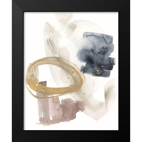 Golden Ring I Black Modern Wood Framed Art Print by Goldberger, Jennifer