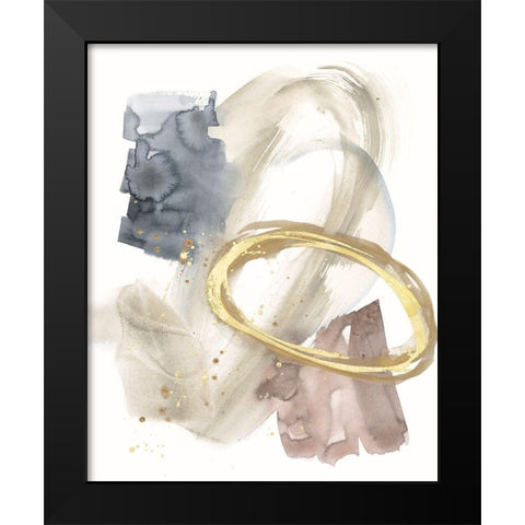 Golden Ring II Black Modern Wood Framed Art Print by Goldberger, Jennifer